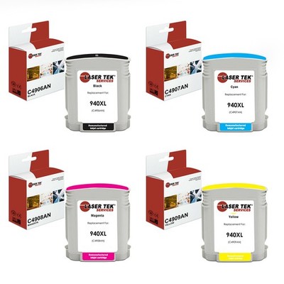 4Pk LTS 940XL BCMY HY Compatible for HP OfficeJet Pro 8000 8500 8500 Ink