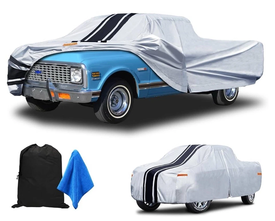 Cubierta de camión Chevy 1959 resistente impermeable para todo tipo de clima. Cubierta completa para camión exterior Foto 4 de 4