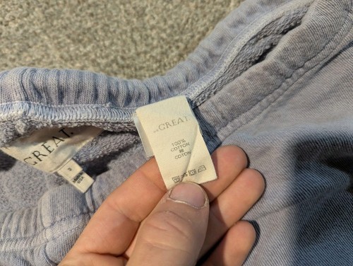 Pantaloni della tuta The Great donna 3 blu gamba larga cropped jogger con coulisse - Foto 3 di 13