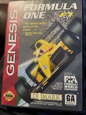 #ad SEGA GENESIS GAME FORMULA ONE W CASE amp; MANUAL COMPLETE Untested $15.00
