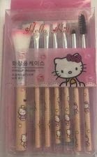HELLO KITTY - 7 pc Makeup Cosmetic Brush Set
