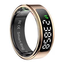 2025  R12 Smart Ring with Display Screen and Touch, Wireless Charging, Health Ma