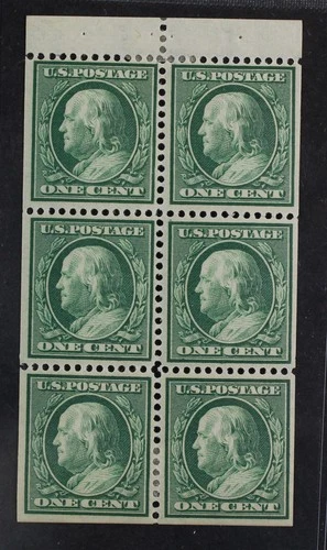 CKStamps: US Stamps Collection Scott#331a Booklet Mint H OG Some Perfs Separated