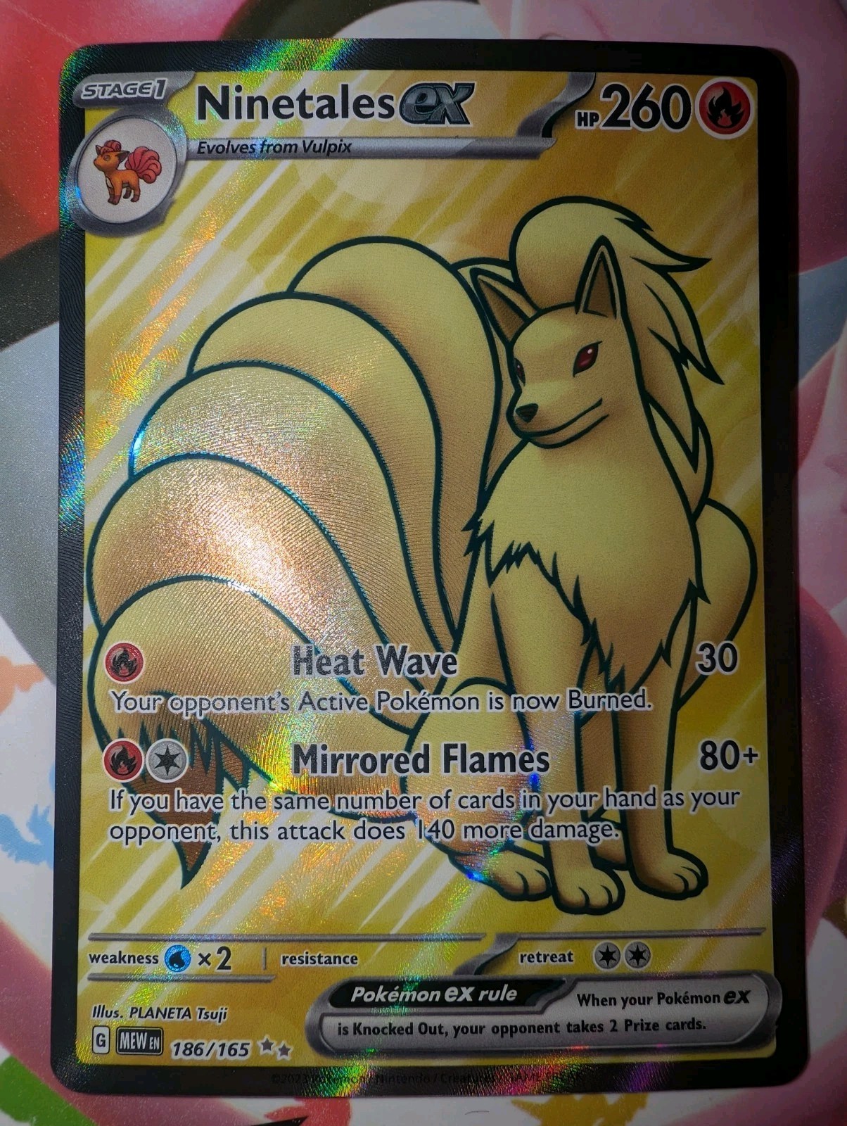 POKÉMON TCG NINETALES EX 186/165 NM/MINT (SEE PHOTOS) MEW 151