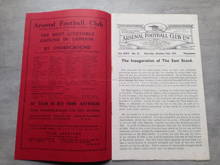 ARSENAL V GRIMSBY. LEAGUE DIVISION 1 SEASON 36/37 OPENING OF NEW EAST STAND