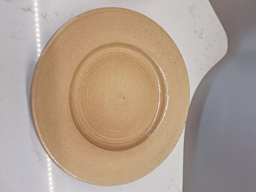 Handmade Studio Pottery Plates Set Of 4, Beige Tan Neutral Organic Modern - Bild 4 von 9