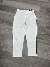 NWT Men’s Nike Vapor Select White Baseball Pants Black Piping BQ6435.-100 Sz XL