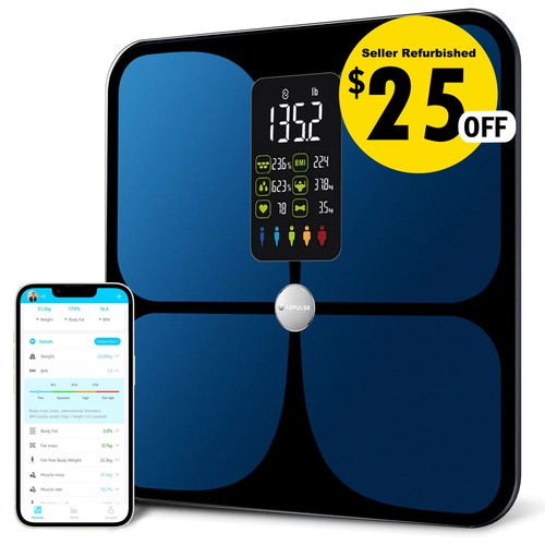 Lepulse Smart Scale Weight Body Digital Bathroom Scale Bluetooth Body Fat Scale