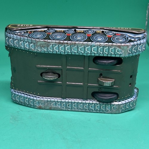 Vintage Rare Tin Litho Japanese Friction Tank U.S. Army M-4 36100 7.5” - 第 5/5 張圖片
