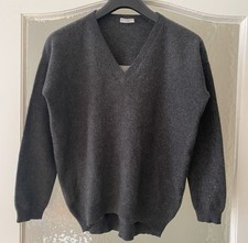 Maglione Brunello Cucinelli 100% Cashmere Monili L Antracite 