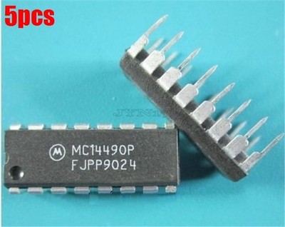 5Pcs MC14490P Eliminator Bounce Hex 16Dip Ic New cg