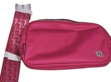 Lululemon Everywhere Belt Bag, L Monogram Metallic Color Berry Rumble/ Silver