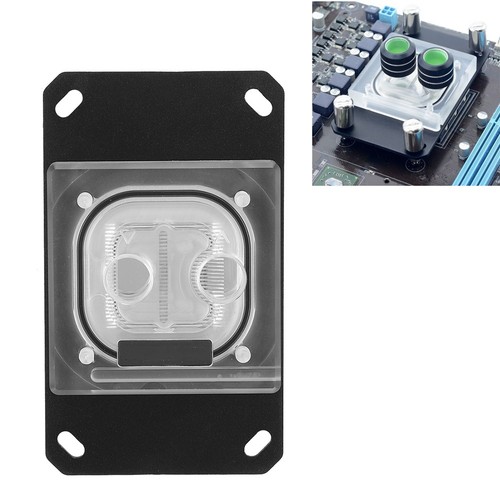 Bloc de refroidissement par eau CPU Waterblock refroidisseur liquide avec plaque de base en cuivre 3 mm Fo FG - Photo 4/12