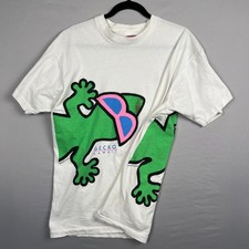 Vtg Gecko Hawaii Happy Shirt Men  s XL 80s Double Sided Fruit Loom Single USA