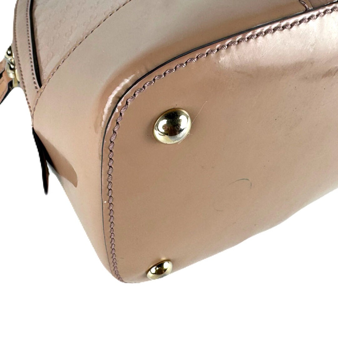 Gucci Micro Guccissima Pink Beige Patent Leather Shoulder Bag Used thumbnail 8