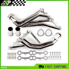 Long Tube Ss Racing Manifold Header Exhaust For Gmt Ck 5.05.7 Sbc 85 86 87-91