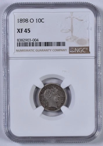 1898-O Barber Silver Dime - NGC XF45 