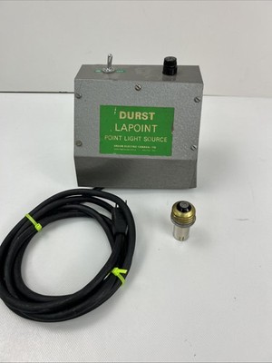 Durst LAPOINT 20 VOLT POINT LIGHT SOURCE POWER SUPPLY & 2 PIN To EDISON ADAPTER