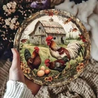 Vintage Farmhouse Chicken Tin Metal Signs Home Décor 8x8 Tinplate! Retro Rustic