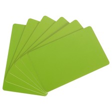 30 Mil Graphic Quality Green Blank PVC Card for ID Badge Printer, 20 Pack