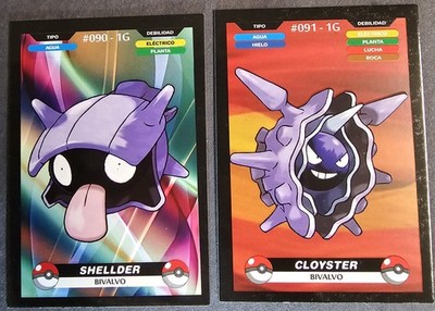 SHELLDER X CLOYSTER EVOLUTION LOT - POKEMON KANTO CREALASER RARE TCG CARDS