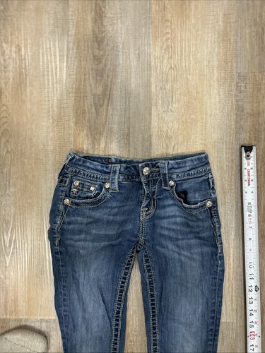 Jean Miss Me bleu signature bootcut strass stretch femme 25 (27x31) - Photo 9/17