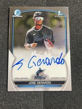 2023 Bowman Chrome Autograph CPA-JG Jose Gerardo 1st Auto