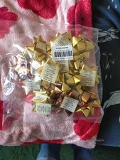 Pack Of 25 Gold Gift Wrapping Bows