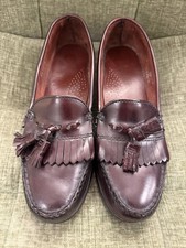 Vintage Dexter USA Handsewn Leather Tassel Loafers Burgundy Women s 8N
