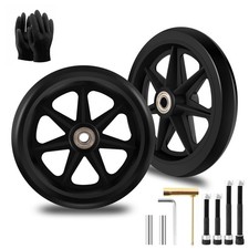 2Pcs 6 Inch Replacement Wheelchair Wheels for Walkers - Environmentally Frien...