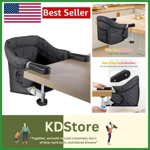 Detachable Cover Hook On High Chair for Babies - Compact Travel Design in Black