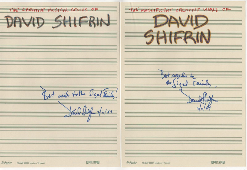 Classical Clarinetist & Director David Shifrin lot 2 signed screen prints