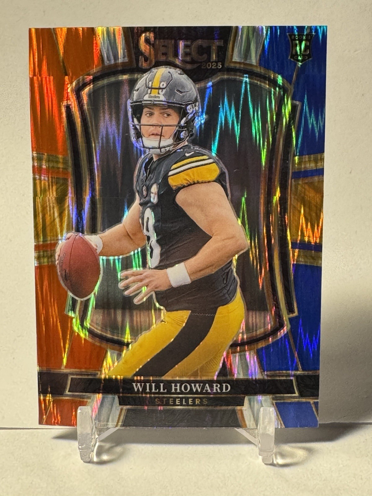 2025 Panini Select #152 Will Howard Red and Blue Prizm Shock