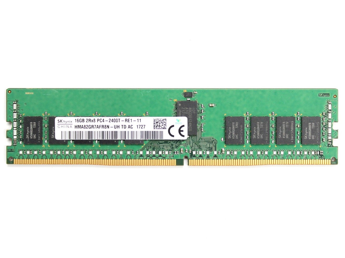 SK hynix 128GB DDR4-2400 ECC メモリ RDIMM 128GB SK hynix (8 x 16GB) DDR4 2Rx8 PC4-2400T ECC REG RDIMM Server