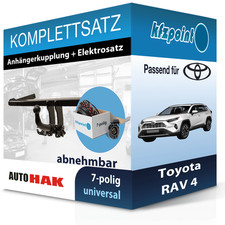 Für Toyota RAV 4 12- AUTO HAK Anhängerkupplung abnehmbar + 7polig E-Satz AHK