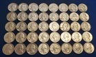 Lot of 40 ($10 face) *Circulated* 90% Silver Washington Quarters all pre 1965