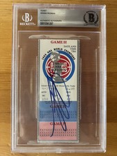 1989-90 NBA Playoffs Dennis Rodman Detroit Pistons Autograph Ticket Stub Graded
