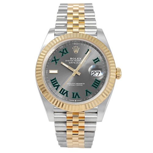 Rolex Datejust 126333 Stainless Steel Yellow Gold 41.0mm Green...