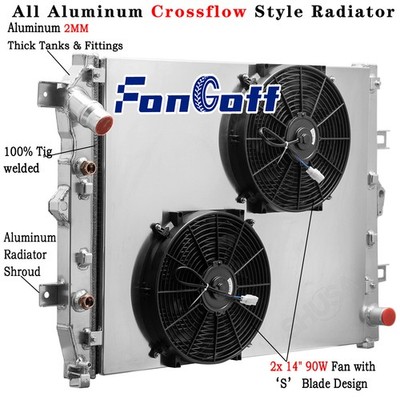 3 Row Radiator Shroud Fan Fit 11-16 Chevy Silverado&GMC Sierra 2500 3500 HD 6.6L