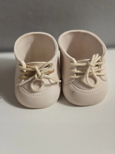 Vintage 80’s Cabbage Patch Kid Baby Doll Replacement White Lace Up Dress Shoes