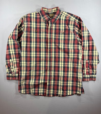 Schmidt Workwear Navy/Red/White plaid Button ...