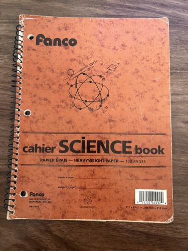 Vtg School Science Scribbler Ruled Graph FANCO Montreal Canada *Used Damaged - Picture 6 of 6