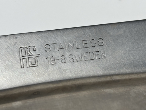 2 VTG Arthur Salm Fraser Cultura Trays Platters Stainless Steel 18-8 Sweden MCM - Picture 15 of 16