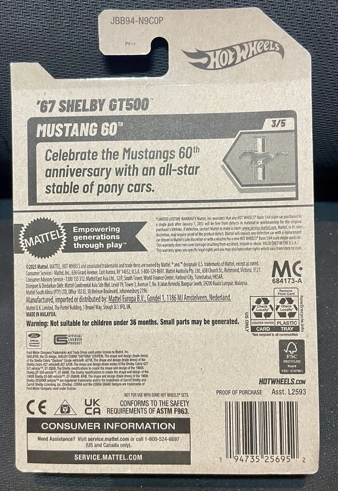 Rueda y neumático Hot Wheels 67 Shelby GT500 CUSTOM Real Riders Foto 4 de 4