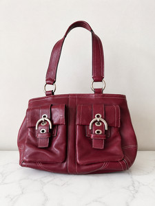 バッグ COACH soho doublepocket handbag red rare Coach Soho Bag Red | eBay