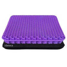 Gel Seat Cushion for Long Sitting, Double Thick Office Desk Home Wheelchair S...