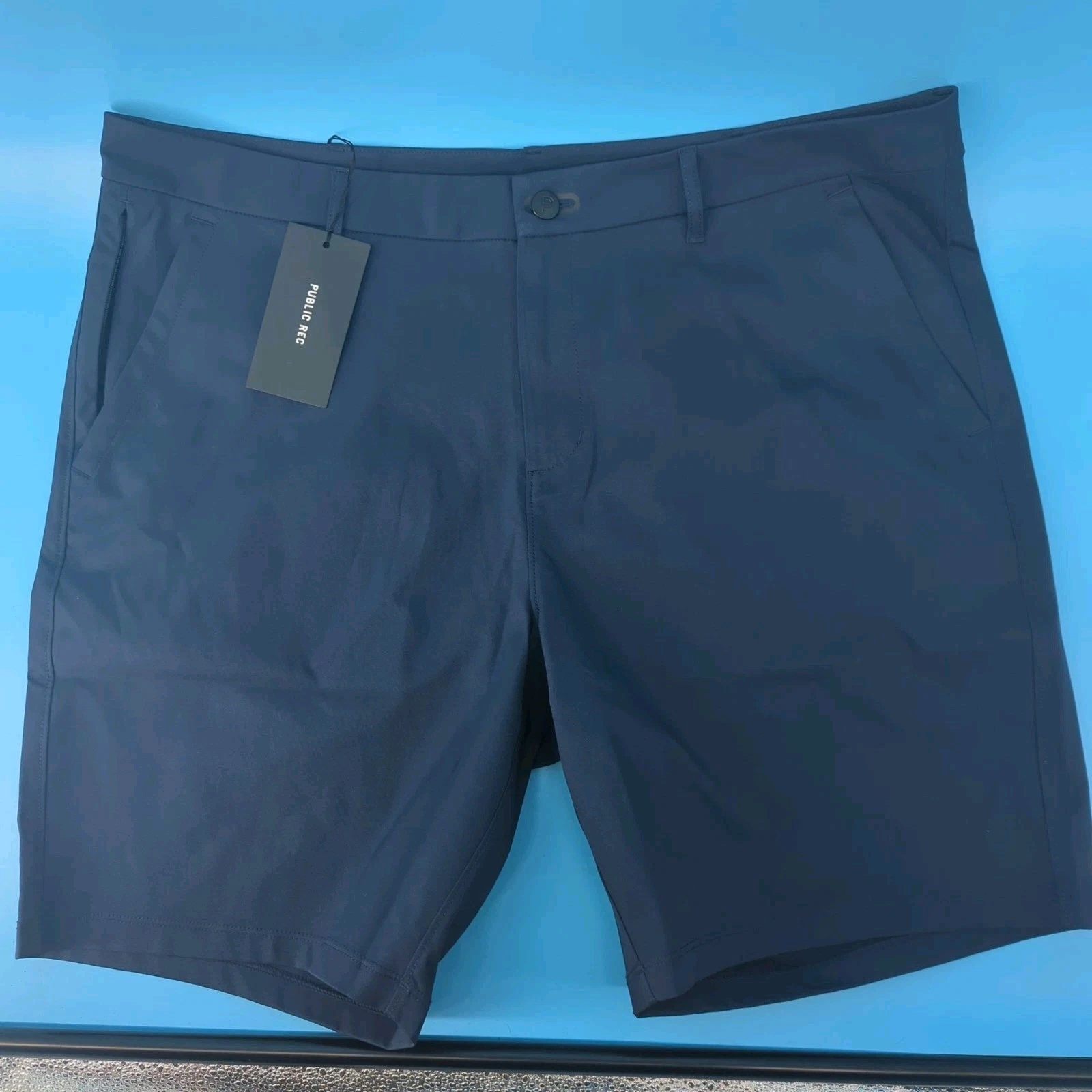 NWT Public Rec Dealmaker Shorts Mens 38 Navy Blue Performance Golf Stretch