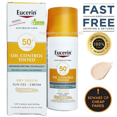 Eucerin Sun Protection Oil Control Gel-Cream Tinted Light SPF50+ 50 ml NEW