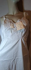 60s Vtg White Taffeta Full Slips Nwt  Nos Wondermaid 36