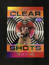 2021 Panini Illusions #CS-12 Joe Montana San Francisco 49ers Clear Shots Orange